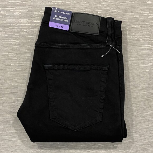 Lucky Brand 410 Jeans Mens 30 x 32 Black Denim Pants Straight Leg - Picture 5 of 14